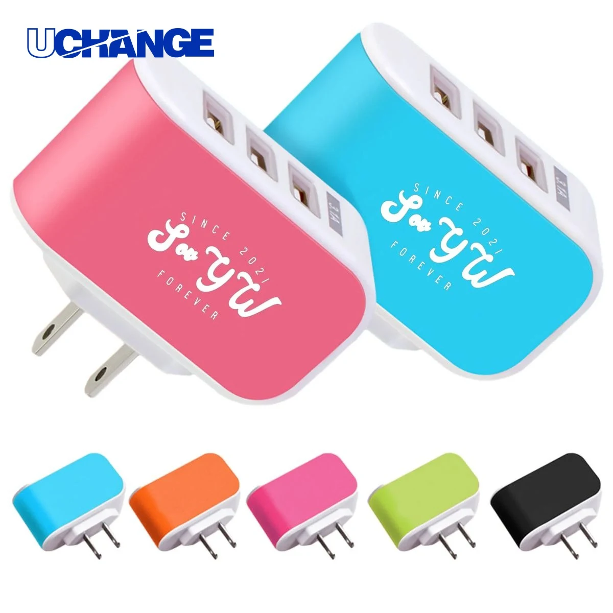 USB Portable Charging Adapter for Travel, custom power bank with logo imprint 1