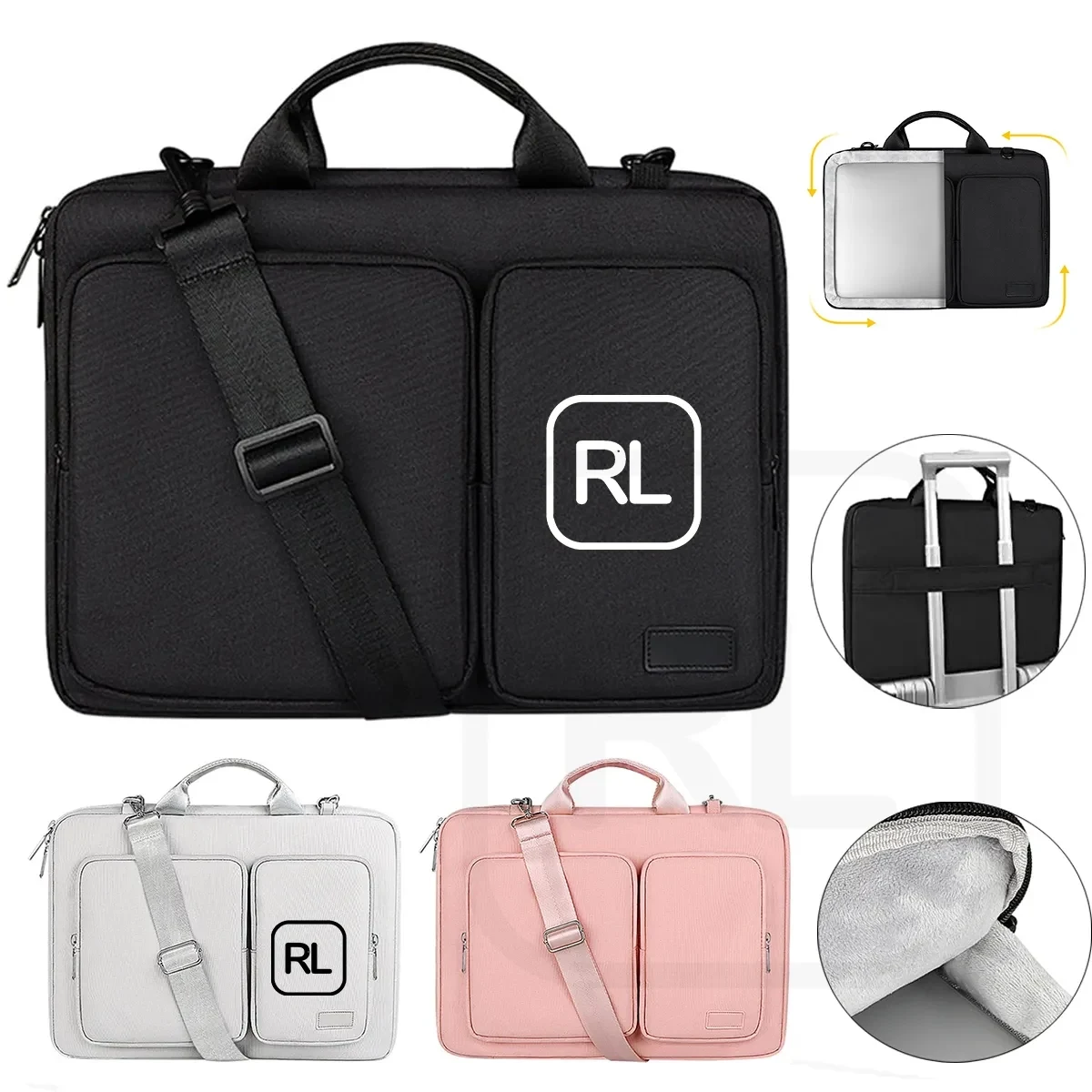 Waterproof Anti-Collision Briefcase Laptop Handbag 1