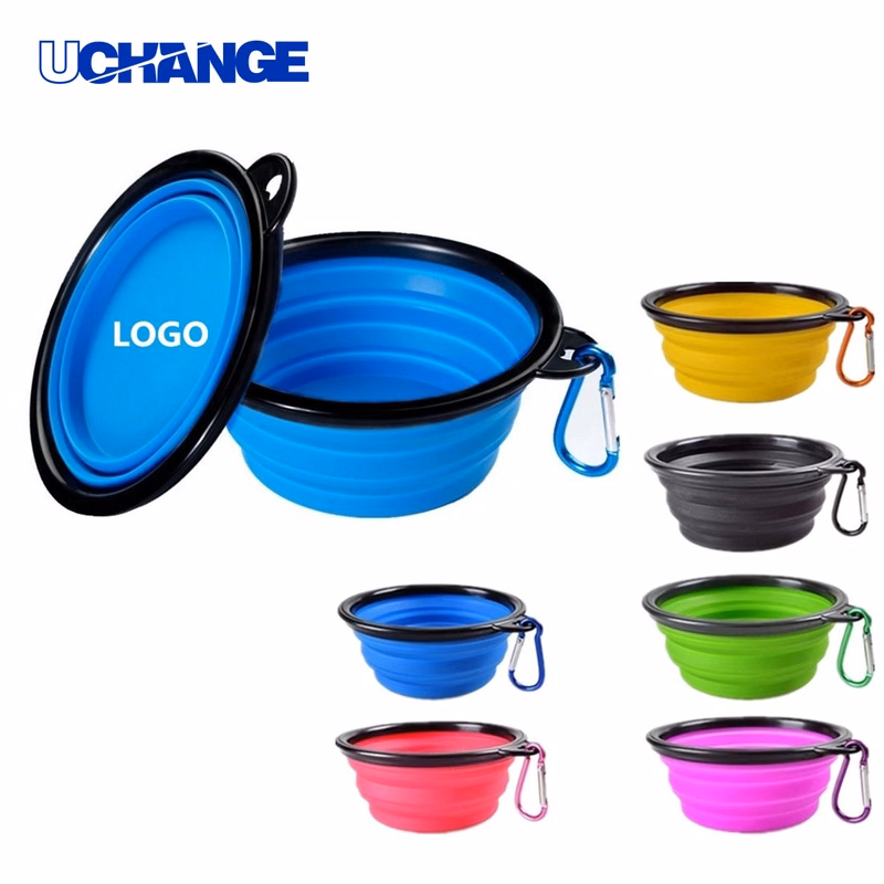 TPE Collapsible Pet Bowl Dish for Outdoor Use