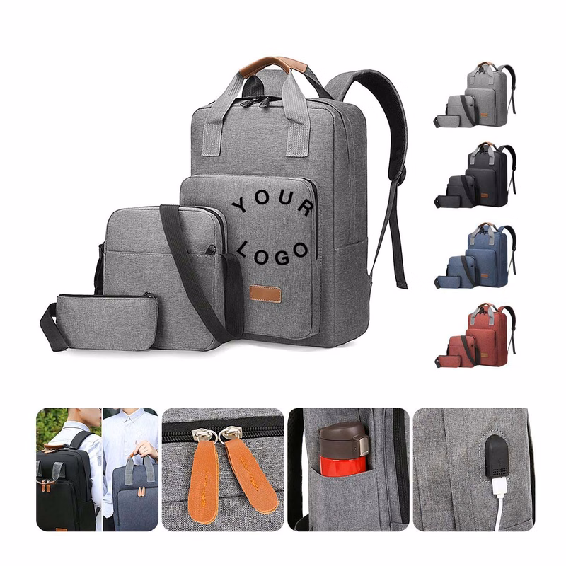 Durable Commuter Travel Bag Set with Side Pockets