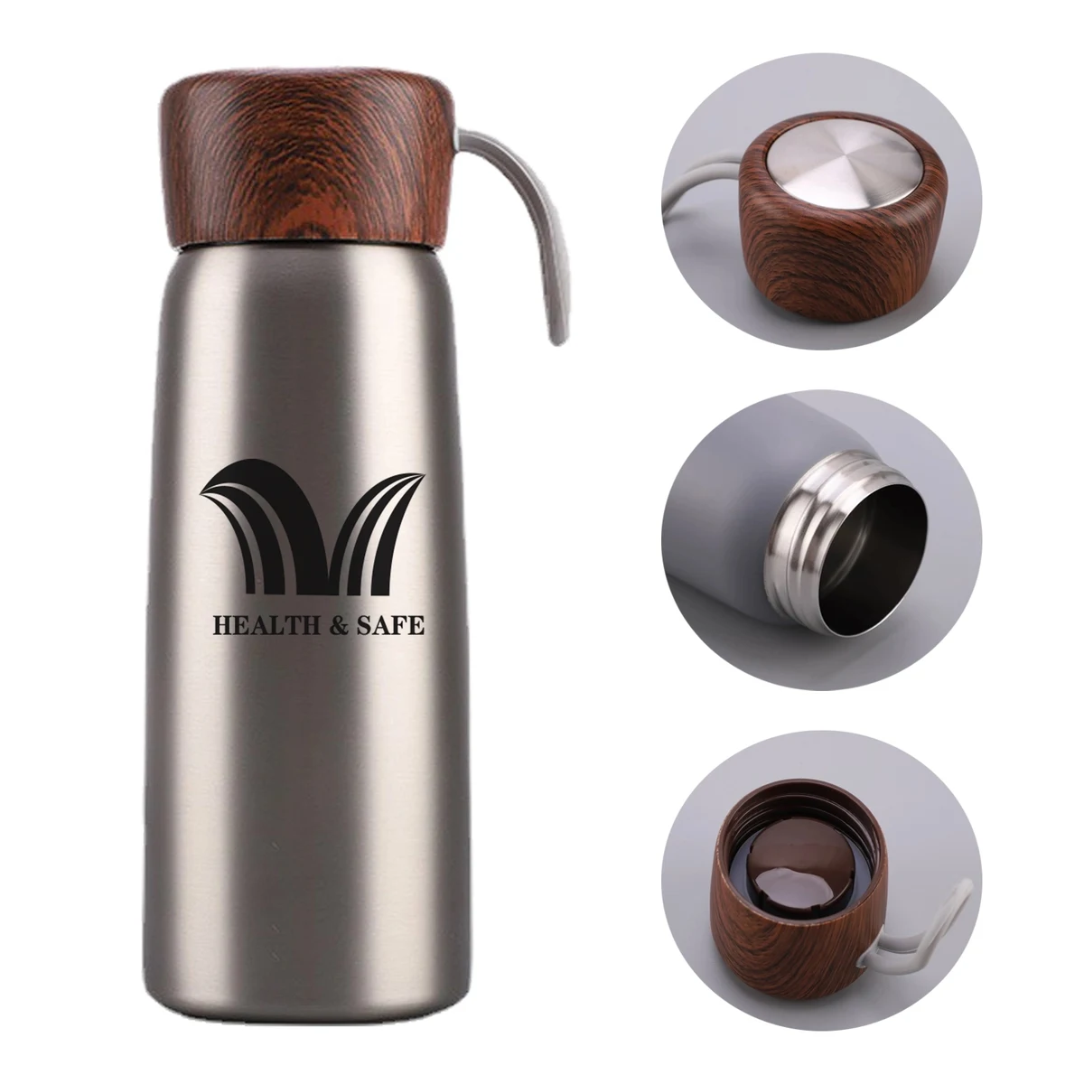 17oz Wooden Lid Thermos Cup 1