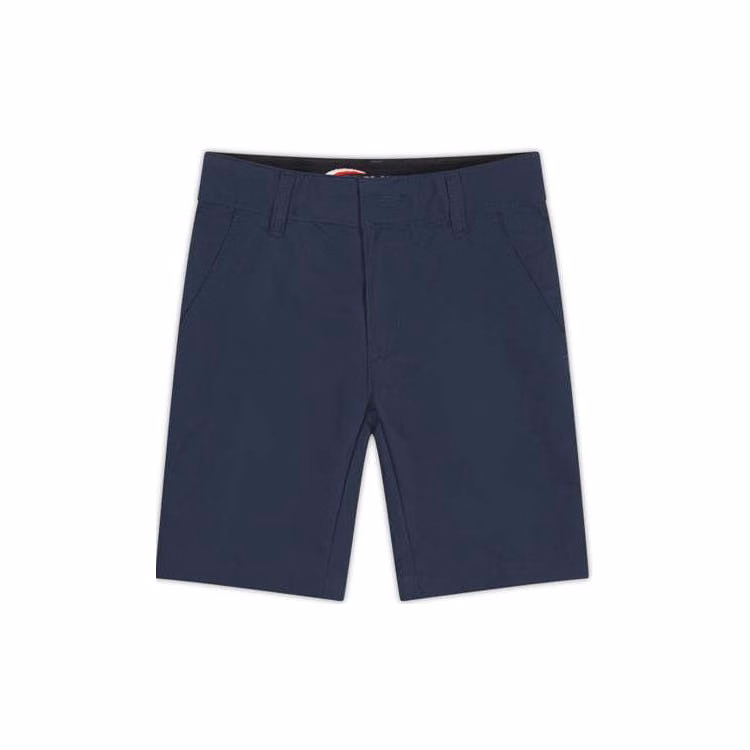 Girls Flat Front Shorts - Size 7 Navy