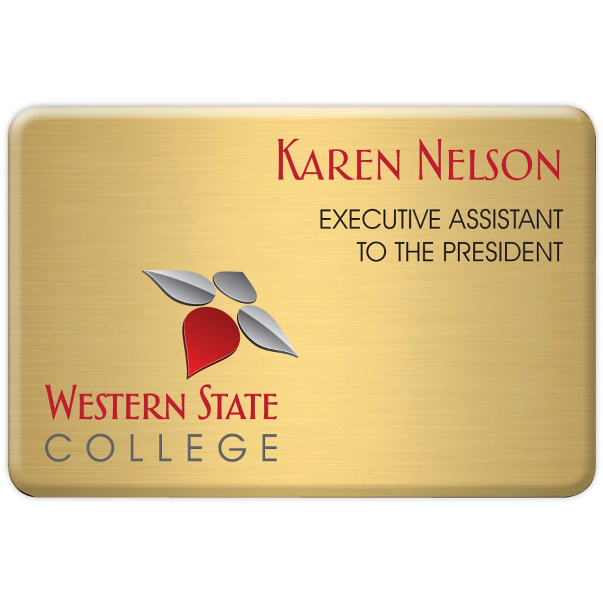 Aspen Metal Standard Name Badge (Standard Size 2" x 3") 1