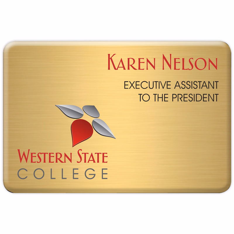 Aspen Metal Standard Name Badge (Standard Size 2" x 3")