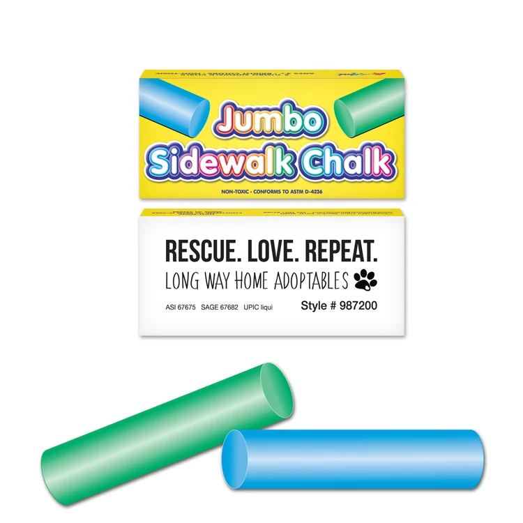 Two Pack Jumbo Sidewalk Chalk 1