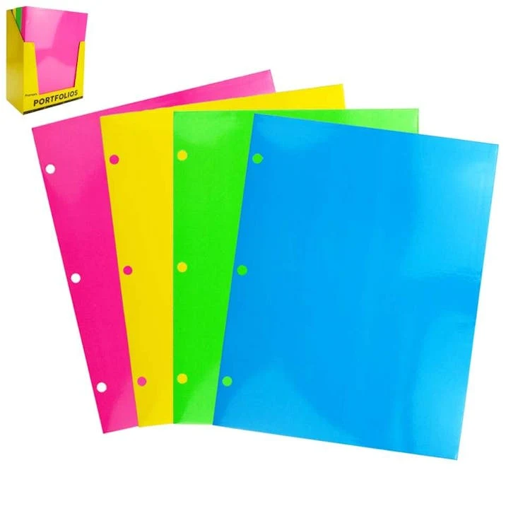 2 Pocket Portfolios - Assorted Neon 1