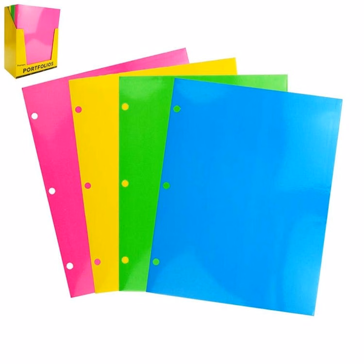 2 Pocket Portfolios - Assorted Neon