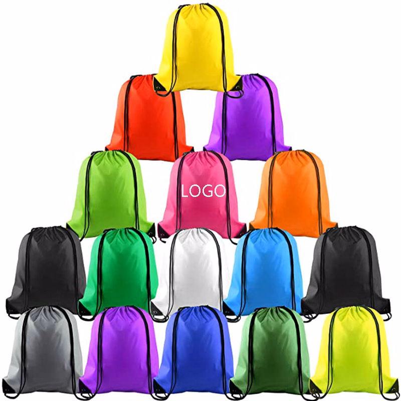 210D Polyester Drawstring Rope Bag--16.9"x13.4"