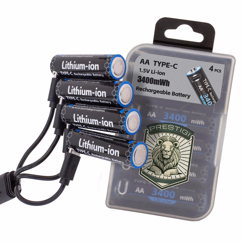Rechargeable AA Battery with Type-C port 4 pack