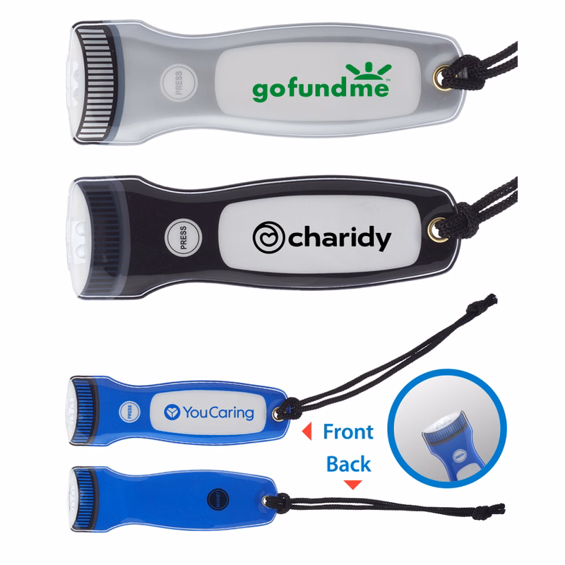 Flat LED Flashlight w/Wrist Strap