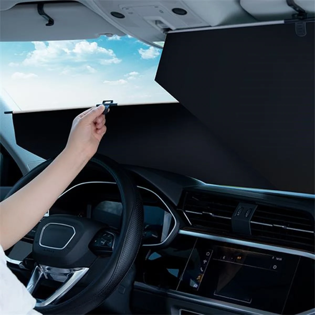 Retractable Heat Roller Car Shades 1