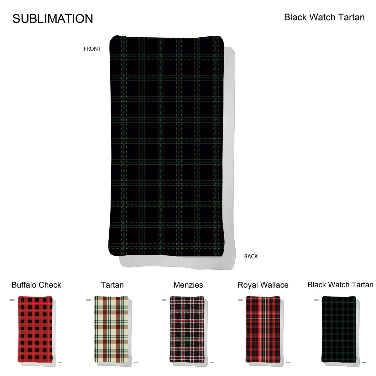 Stock Plaid Design Ultra Soft and Smooth Microfleece blanket, 30"x60", Sublimated 1