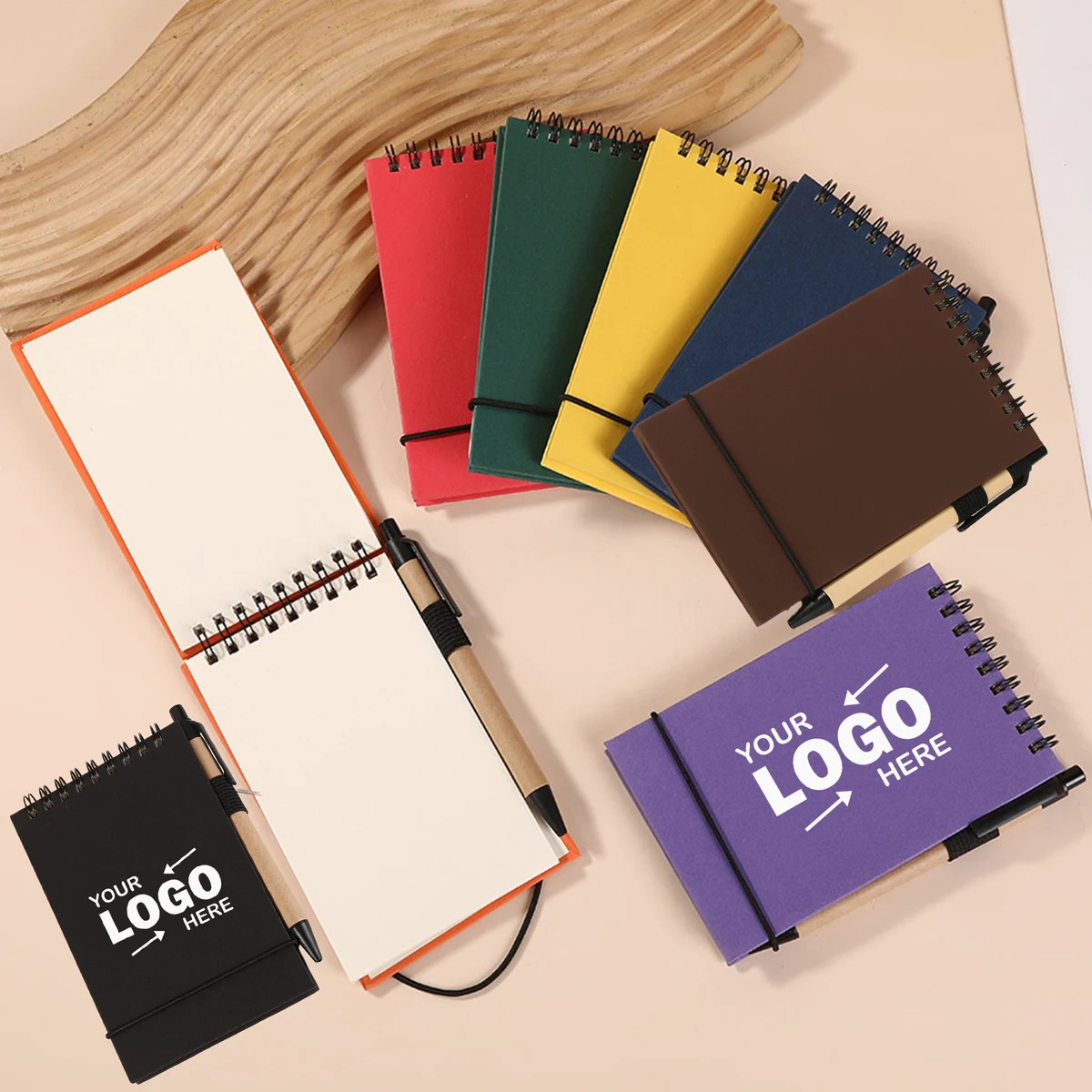 Fashionable Multicolored Portable Notebook With Pen Set 1