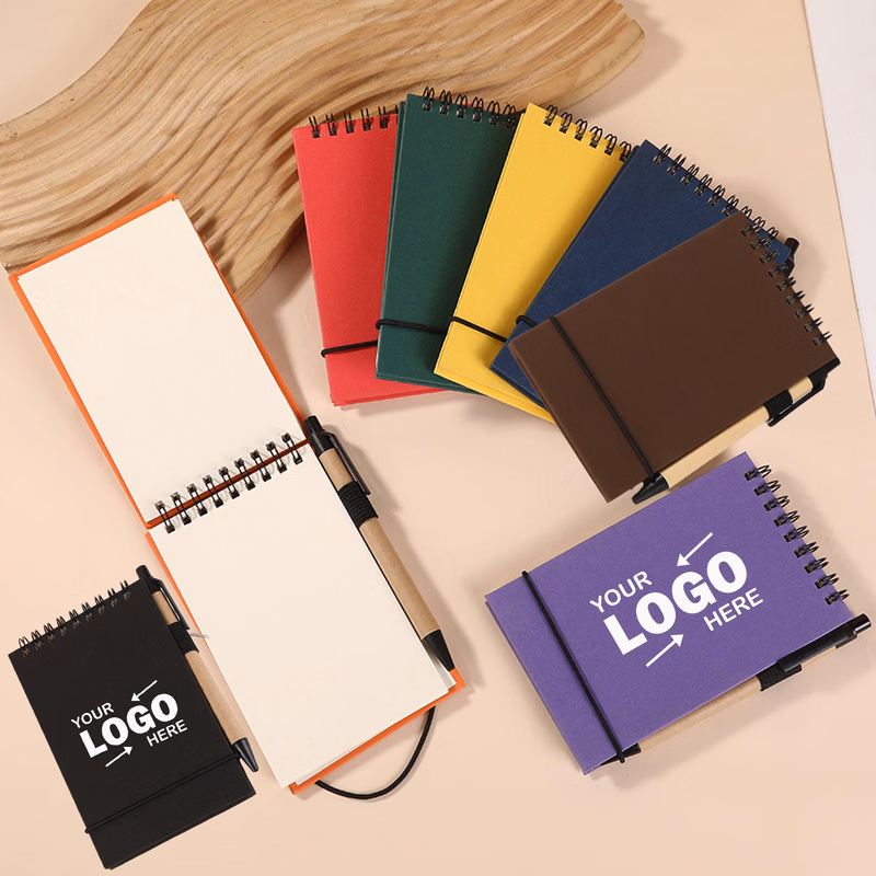 Fashionable Multicolored Portable Notebook With Pen Set