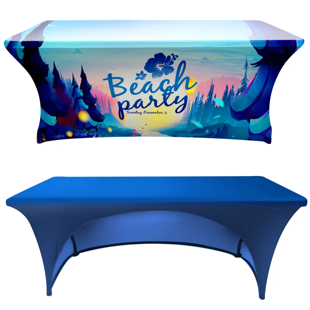 Full Color 6 FT Fitted Table Cover 1