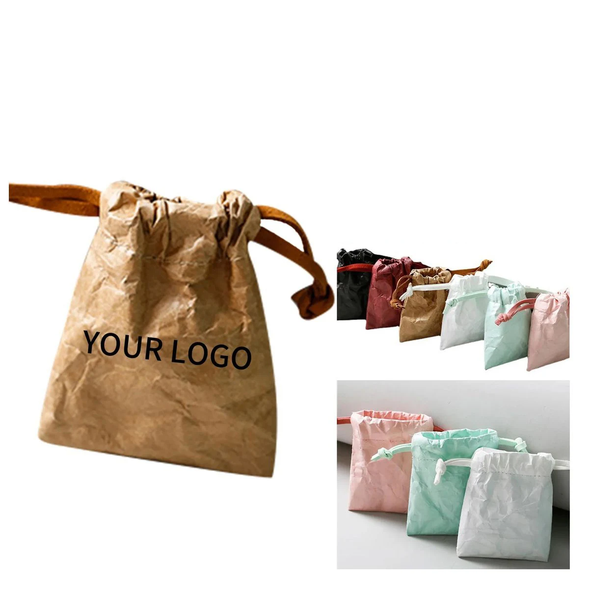Compact Tyvek Drawstring Bag for Packaging 1
