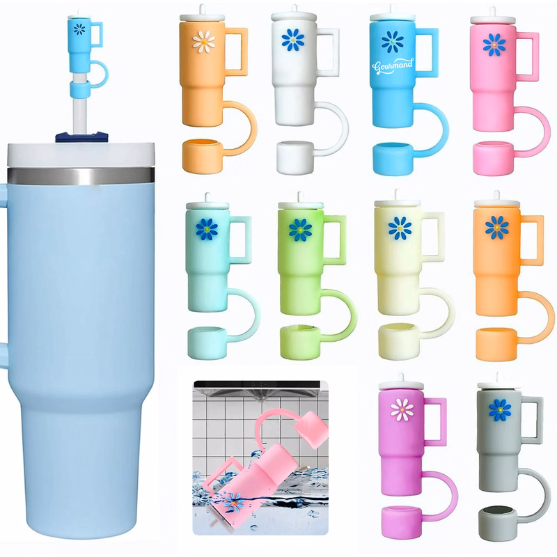 Silicone Straw Tip Covers for 30&40 Oz Tumbler with Handle