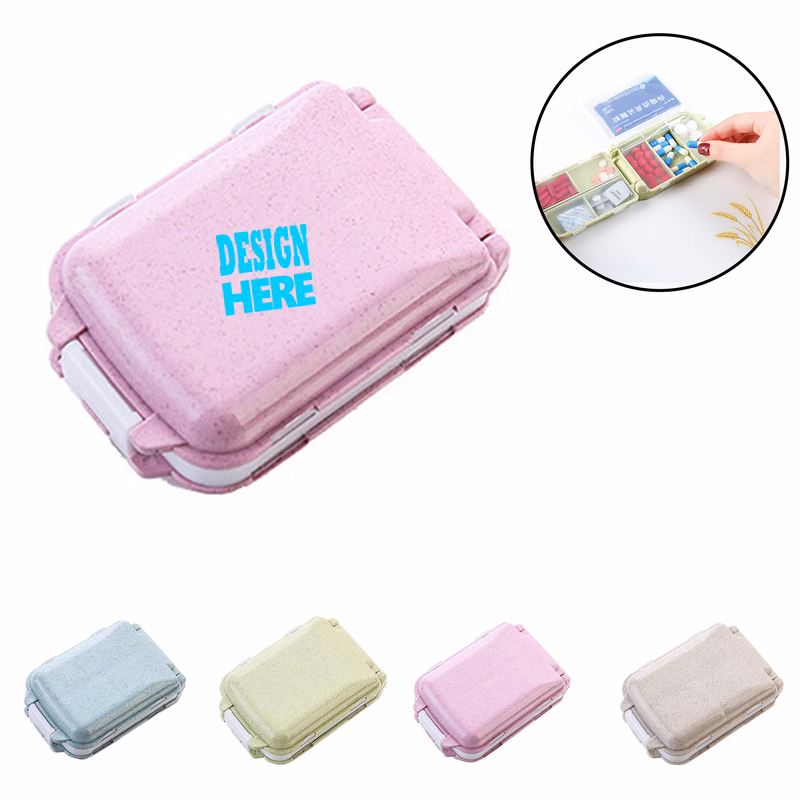 Three-Layer 8-Slot Compact Pill Storage Box