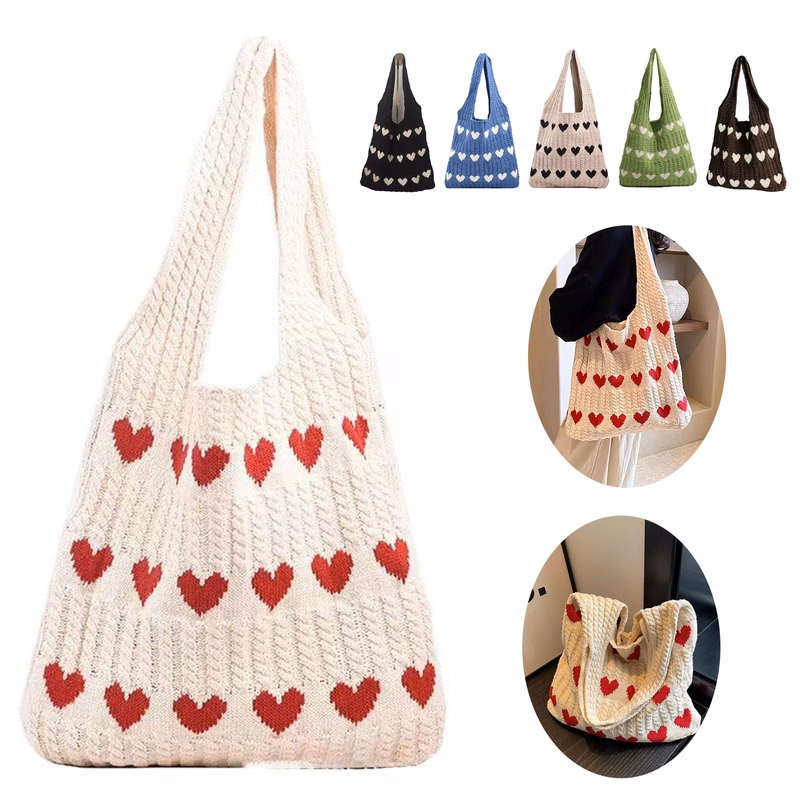 Aesthetic Heart Graphic Tote Bag