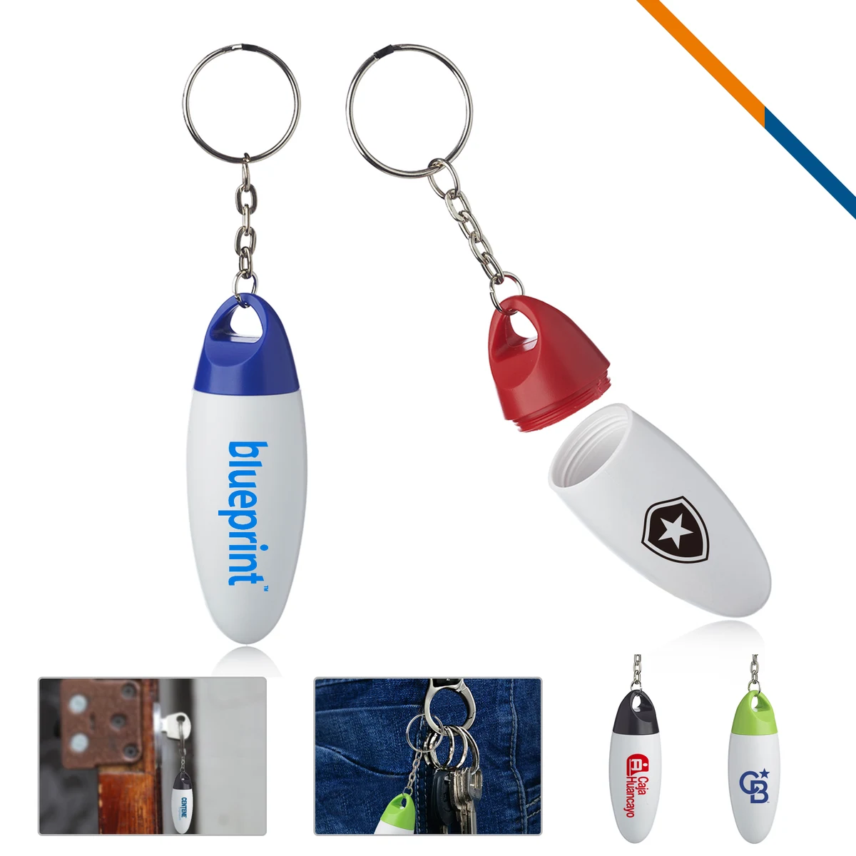 Pea Pill Bottle Keychain 1