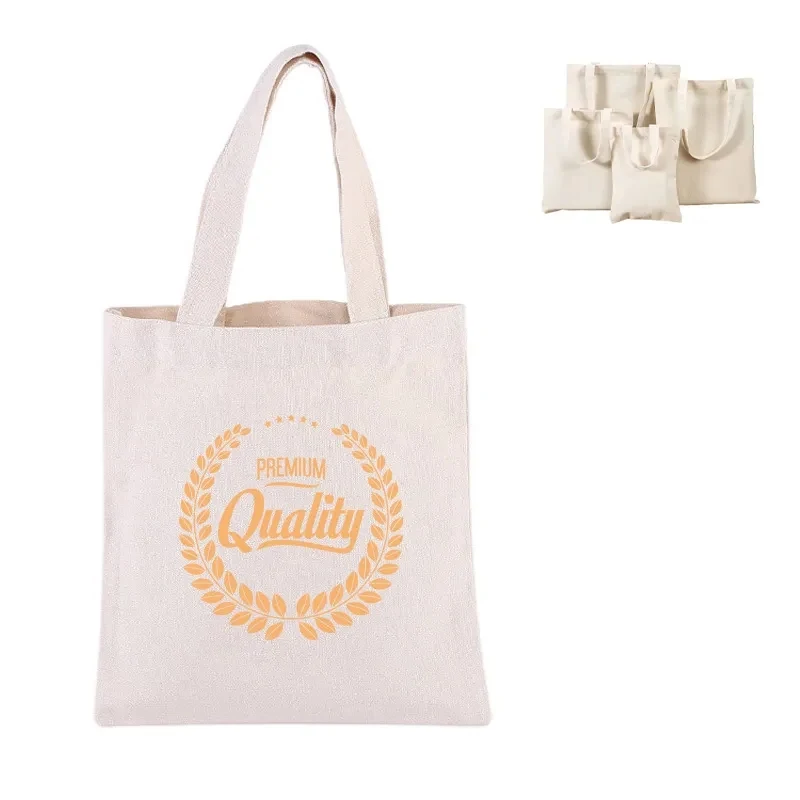 Custom Natural Cotton Zipper Canvas Tote Bag, custom tote bag with logo imprint 1