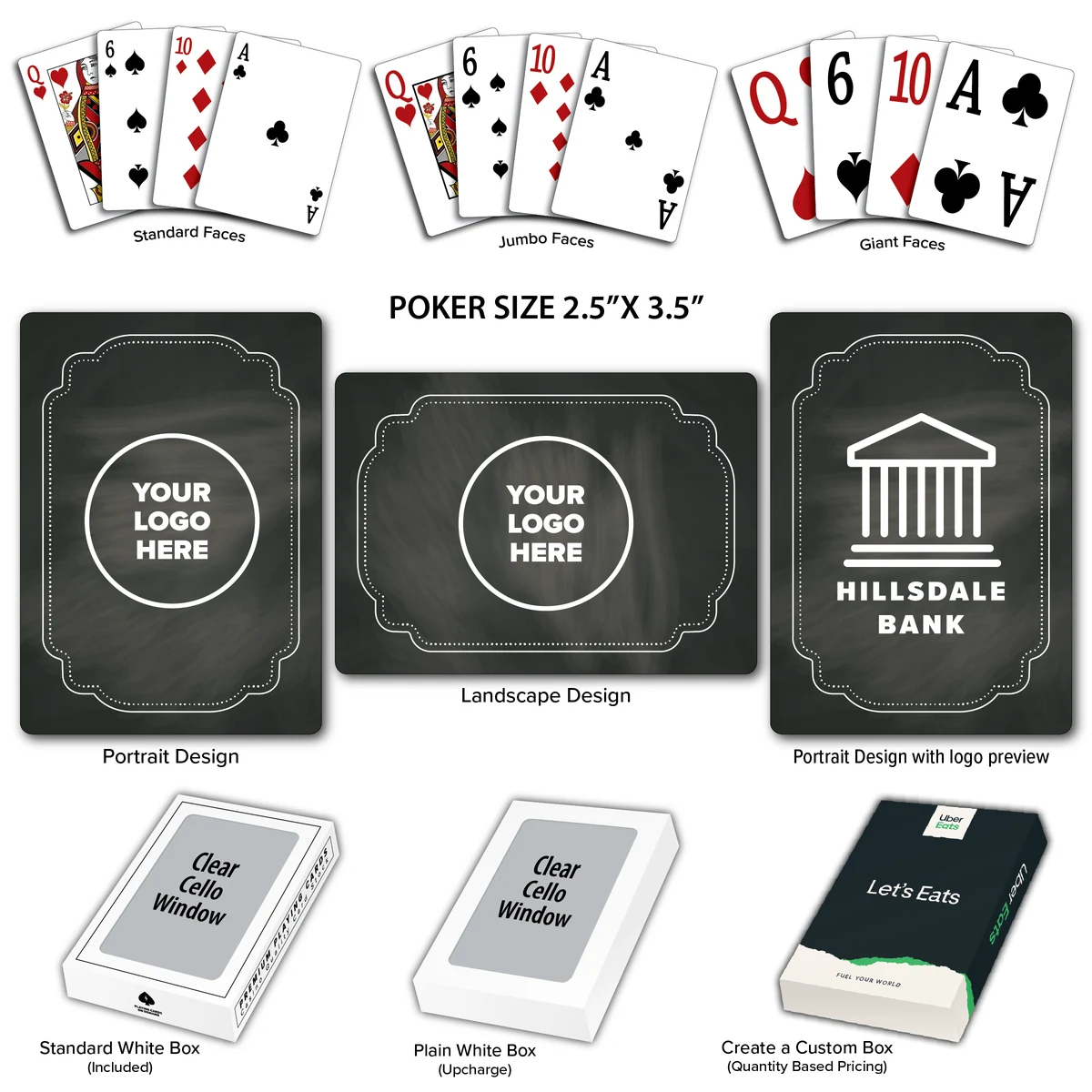 Chalkboard Theme Poker Size Playing Cards 1