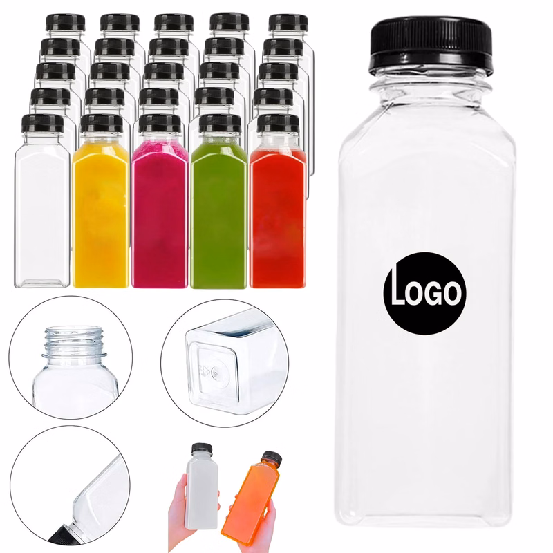 12oz Plastic Square Juice Bottles