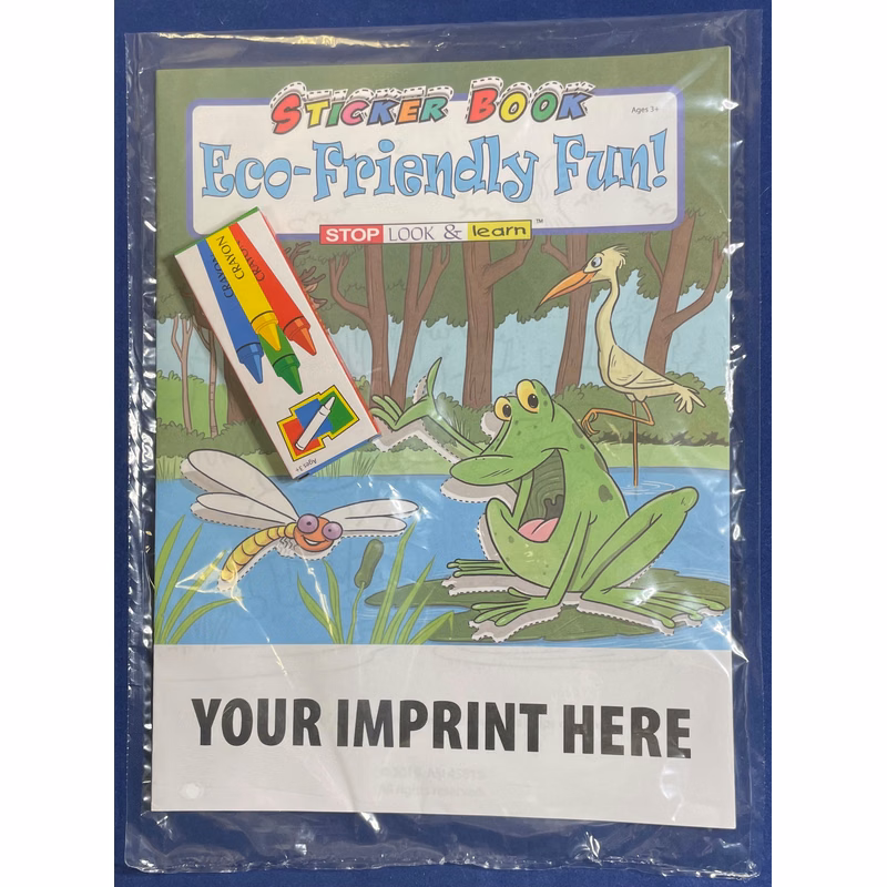 STICKER BOOK SET - Eco-Friendly Fun! Sticker Book Fun Pack