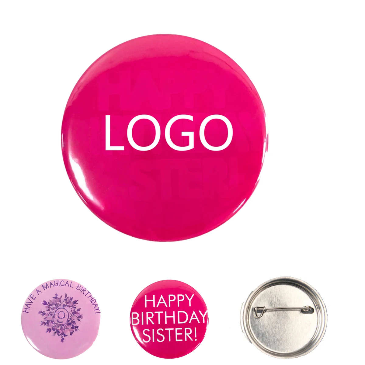 Customized Round Metal Pin Badges 1