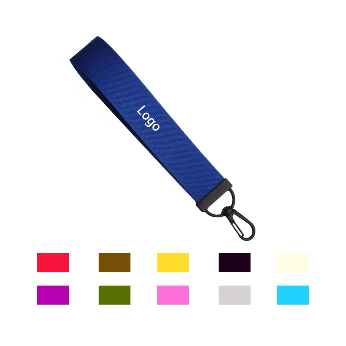 MOQ100 Polyester Webbing Wristbands Keychain 1