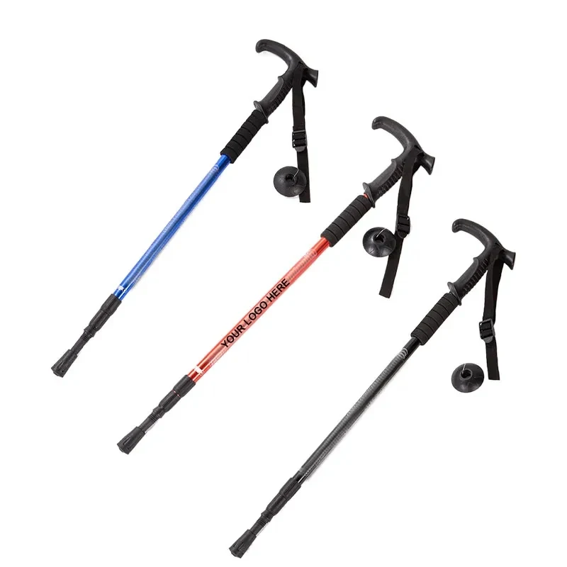 Three-Section Trekking Poles With T Handle 1