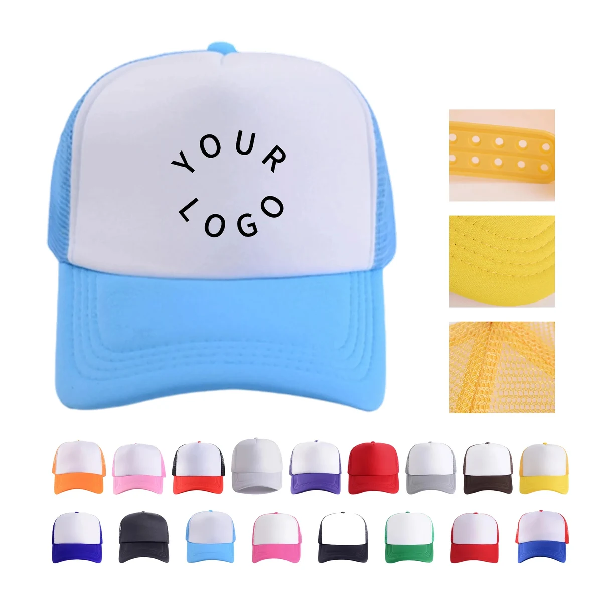 5 Panel Foam Mesh Back Trucker Cap 1