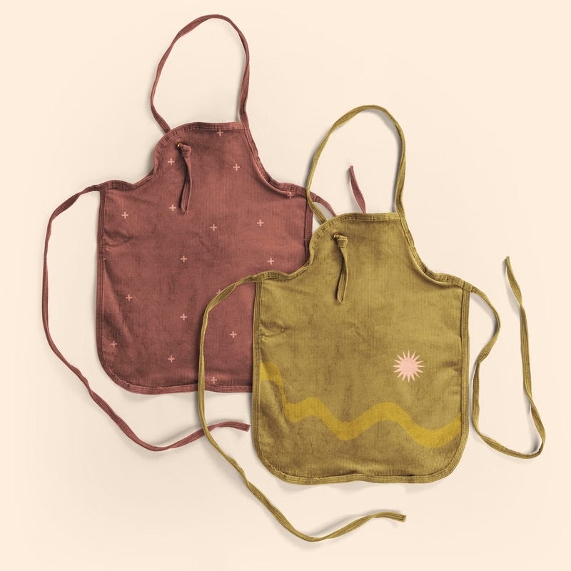 SWEETKINS TODDLER APRON - ADJUSTABLE - CORDUROY