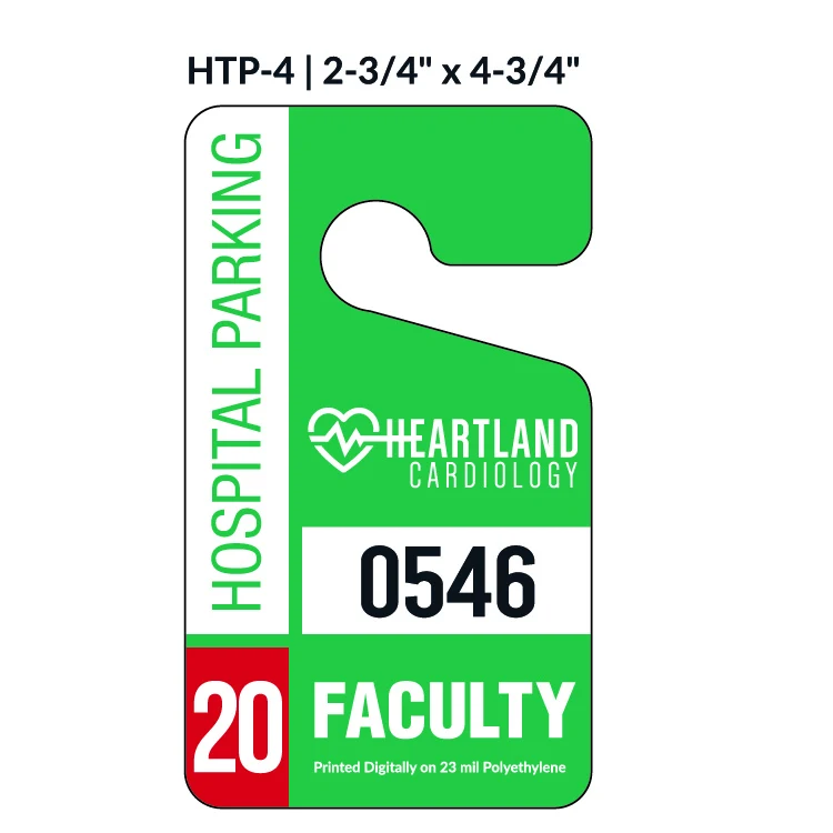 Numbered Half-Circle Cut Out Hang Tag w/1 Side Imprint (2¾"x4¾") 1