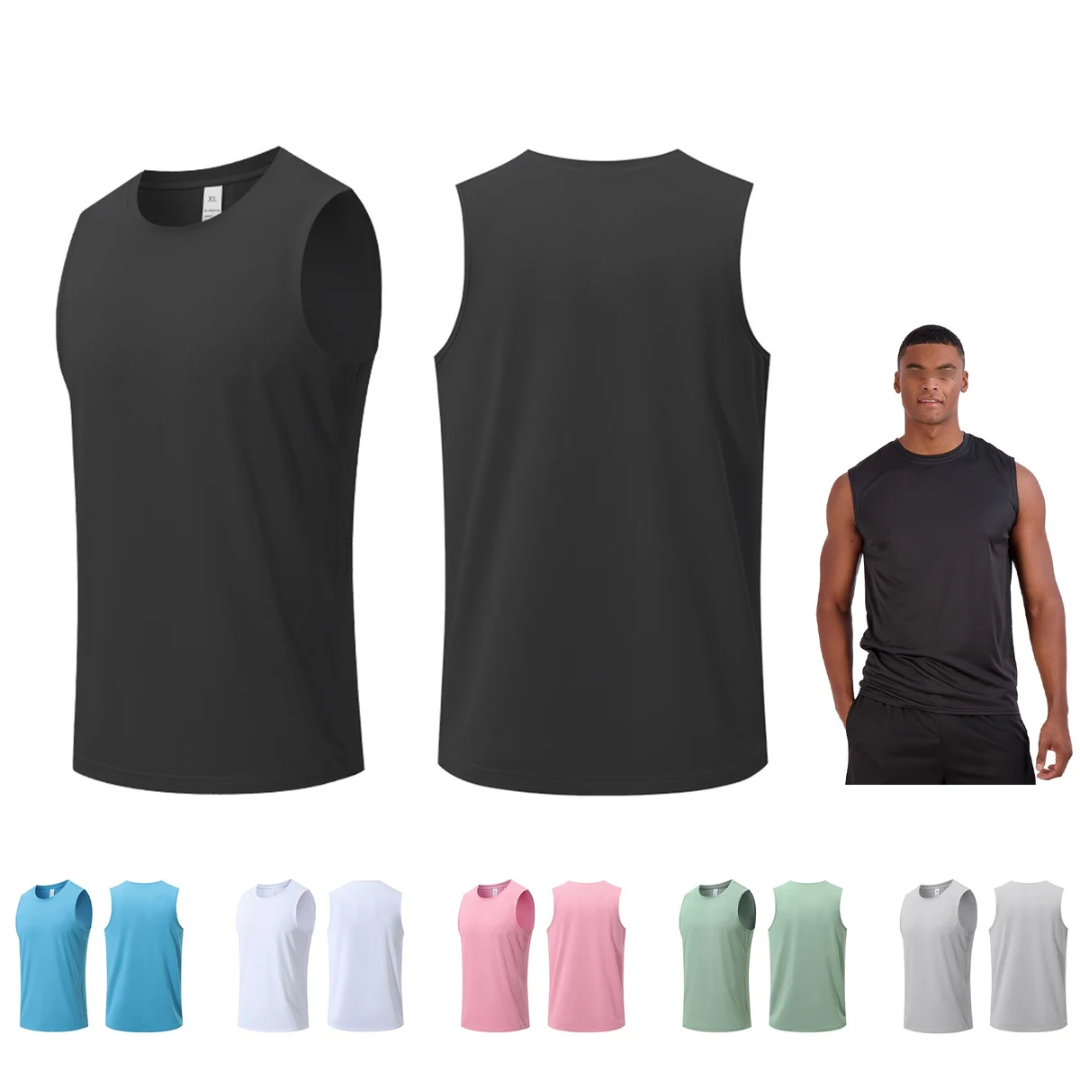 Men's Stretch Cool Dry Tank Top 1
