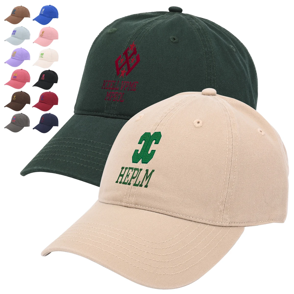 Classic 6-Panel Curved Brim Baseball Cap with Metal Buckle Closure (MOQ: 1pc) 1