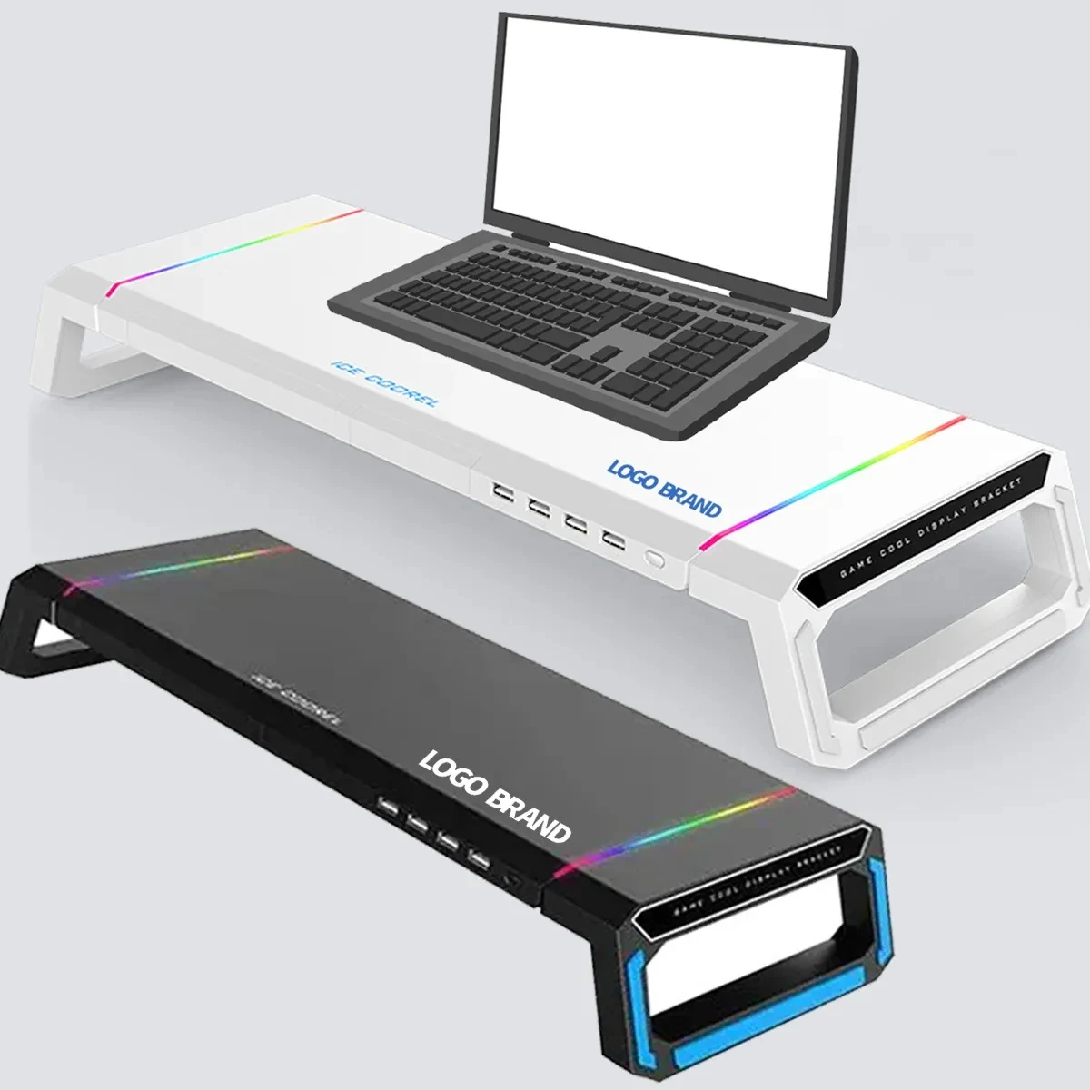 Laptop Computer Stand Riser Bed Fold Desk with USB Ports 1