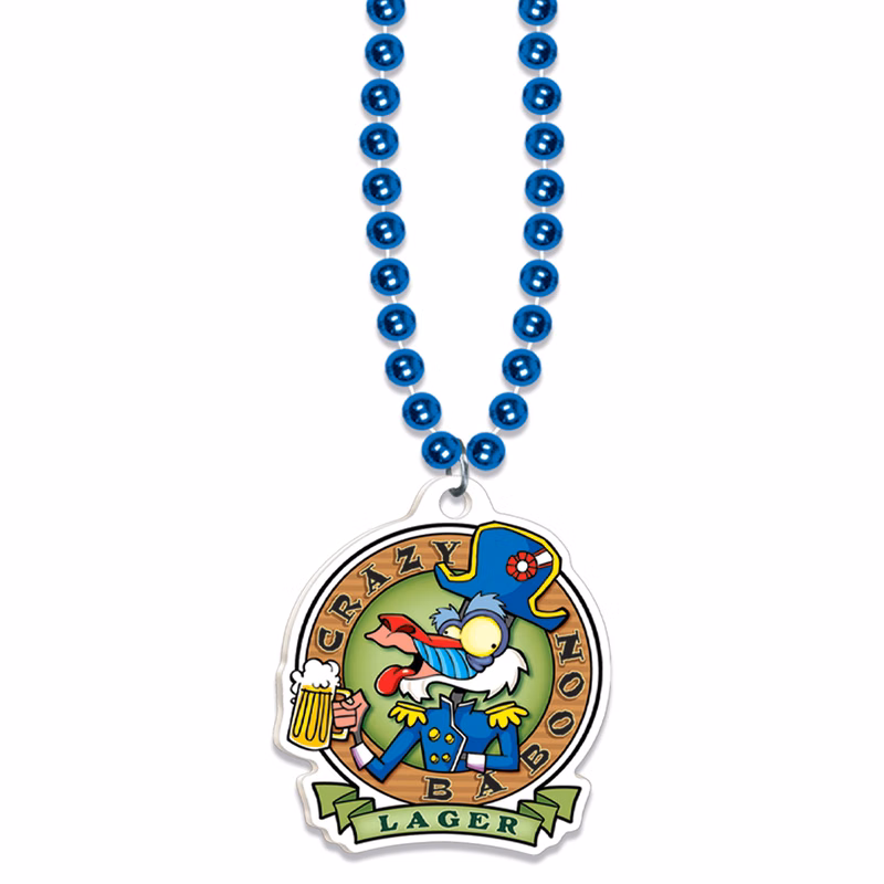 Mardi Gras Beads with a Custom Medallion