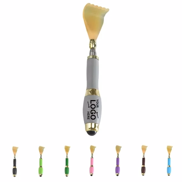 Custom Stainless Steel Back Scratcher With Magnetic Acupressure Ball — Wellness Gift