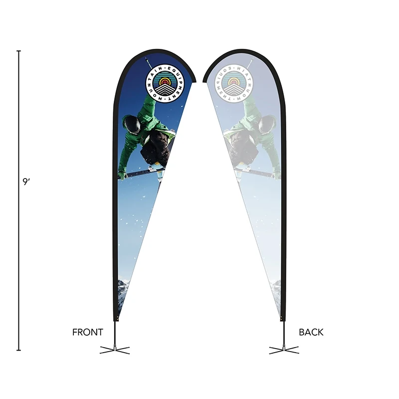 DisplaySplash 9' Single-Sided Custom Teardrop Flag 1