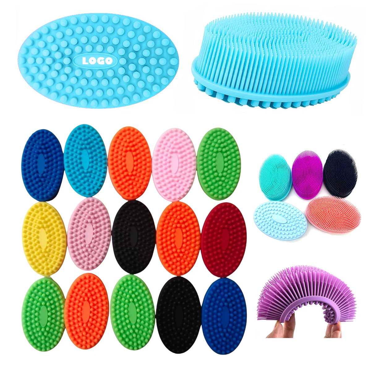 Dual Sided Soft Silicone Body Scrubber 1