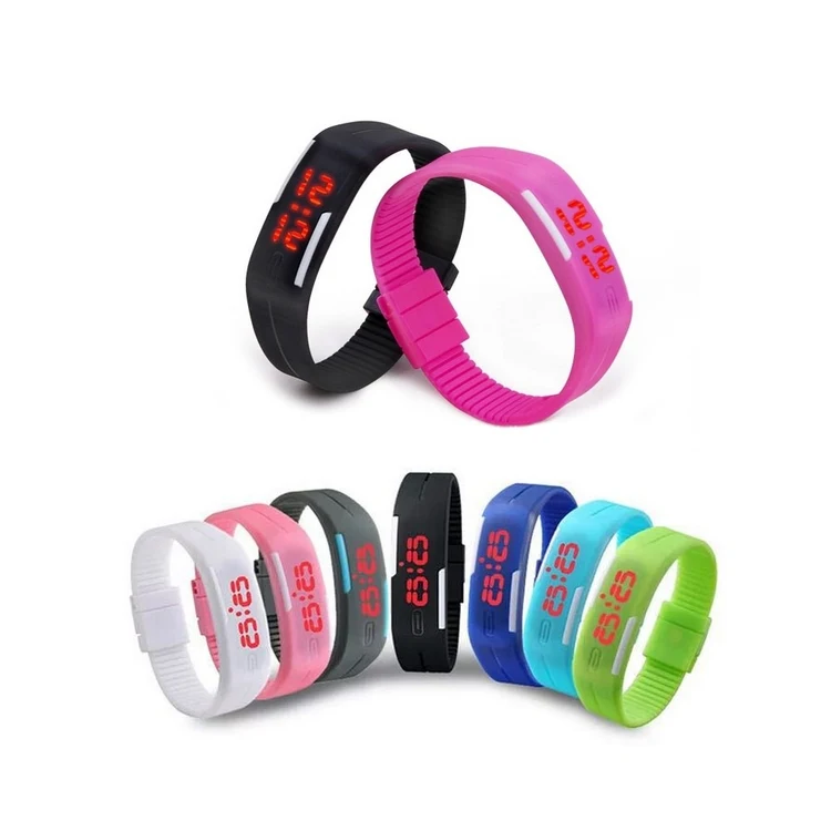 SM00057 - Colorful TPU Strap LED Bracelet Watch 1