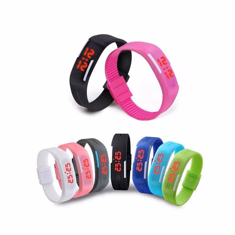 SM00057 - Colorful TPU Strap LED Bracelet Watch