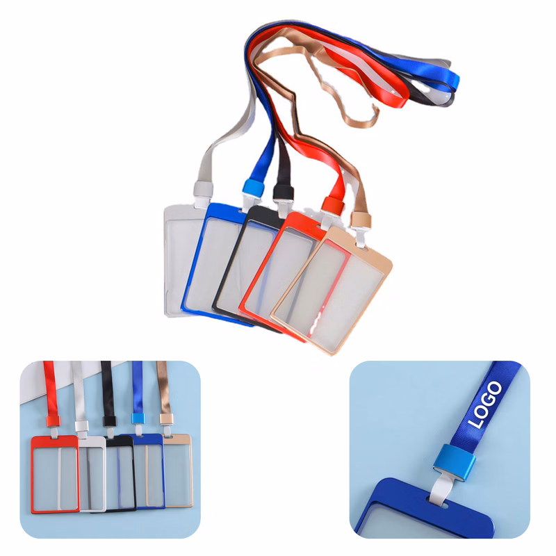 Metal Badge Holder With Lanyard