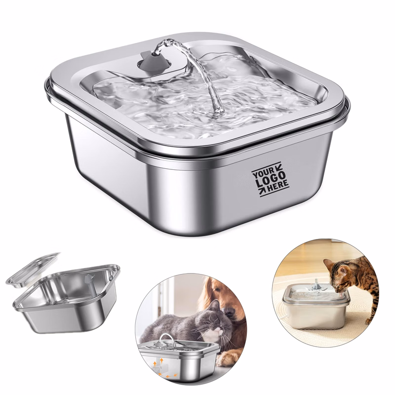 4.0L/135oz Stainless Steel Automatic Multiple Pets Dog Cat Water Dispenser Fountain  