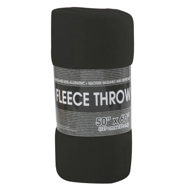 Fleece Blankets - Black 50" x 60" 1