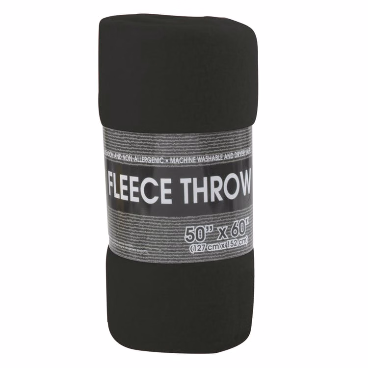 Fleece Blankets - Black 50" x 60"