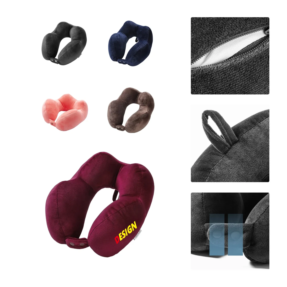 MOQ50 Custom U-Shaped Travel Pillow 1