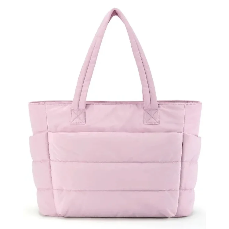 Gocvo Puffer Tote Bag for Women, custom tote bag with logo imprint 1