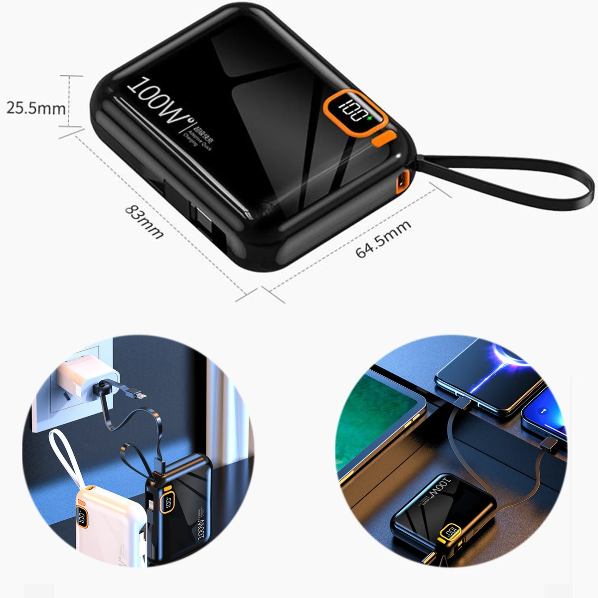 Portable Power Bank 10K MAH / & Type-C 1